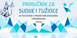 Infografika: Sažetak “Priručnika za postupanje u predmetima seksualnog uznemiravanja”