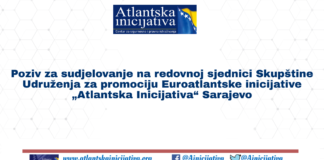 Poziv za sudjelovanje na redovnoj sjednici Skupštine Udruženja za promociju Euroatlantske inicijative „Atlantska Inicijativa“ Sarajevo